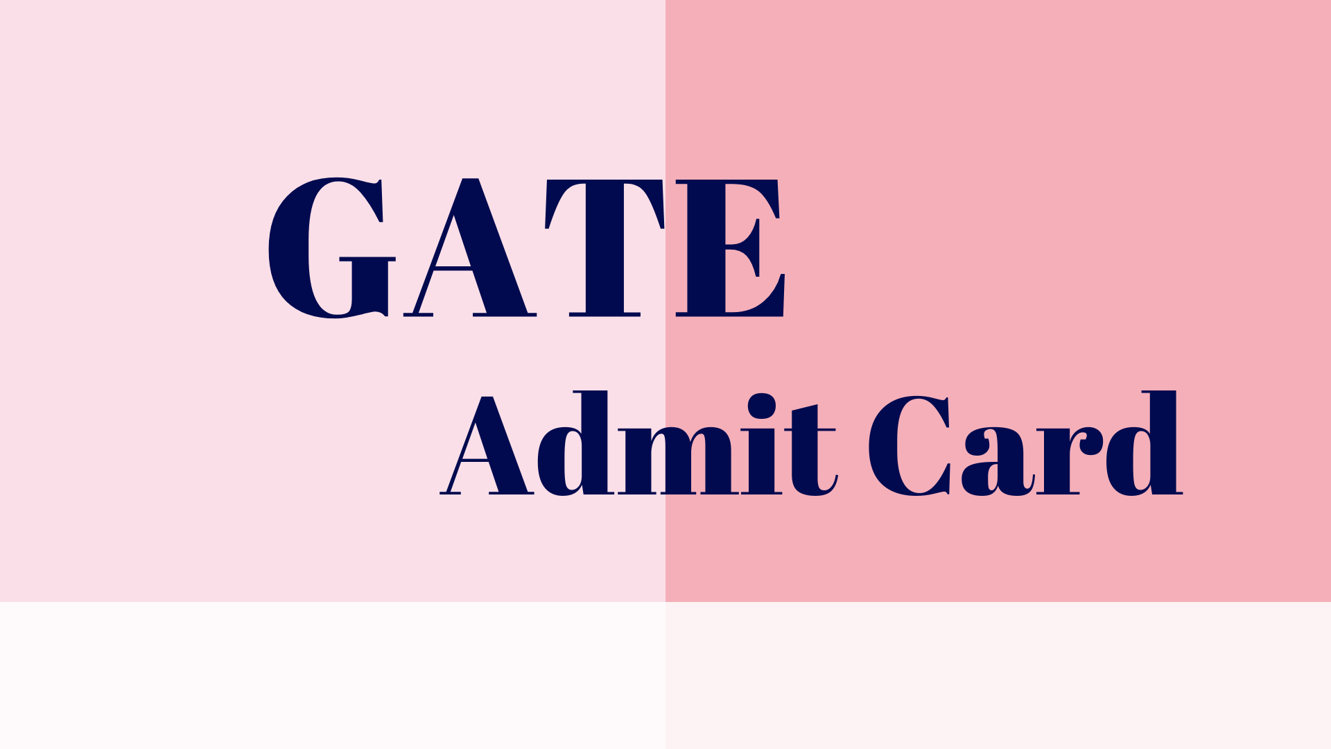 GATE Admit Card