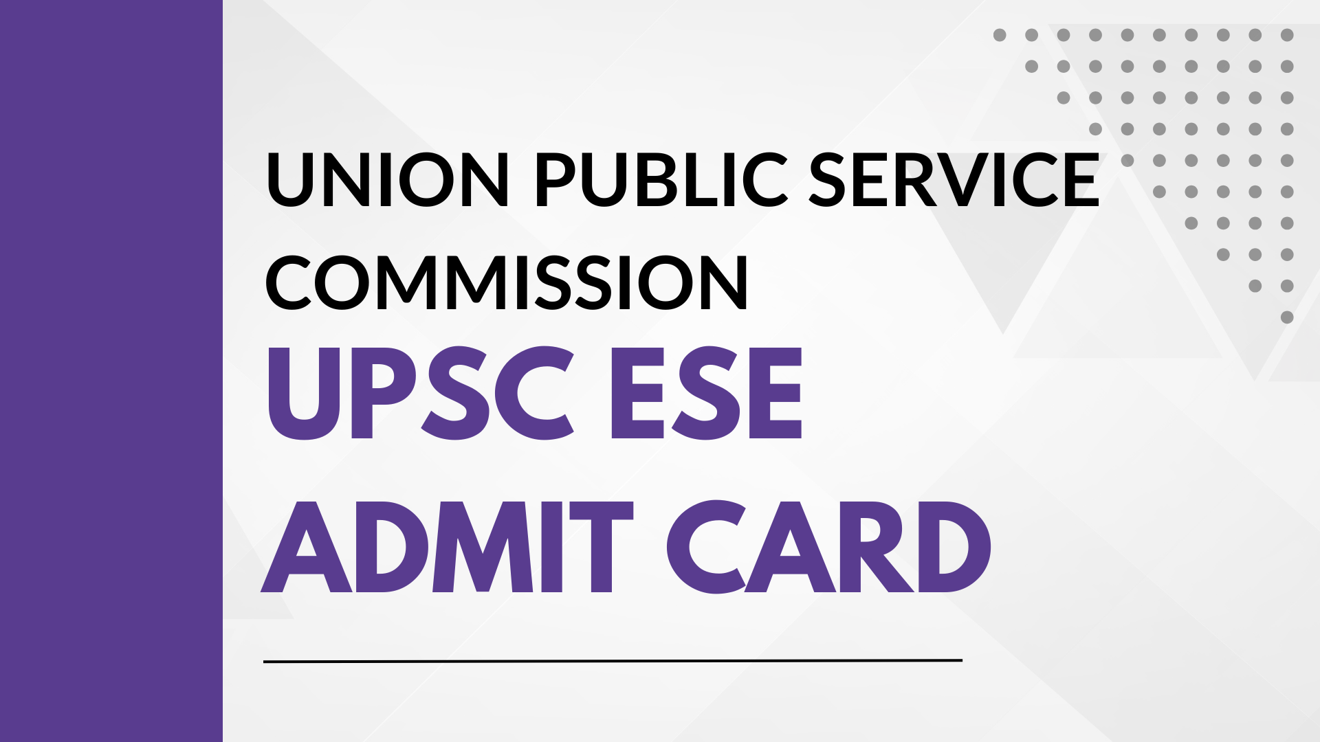 UPSC ESE Admit Card